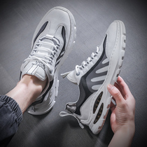 Mens shoes autumn 2021 new leather sports shoes trend thin wild wild old man casual shoes spring and autumn mens shoes