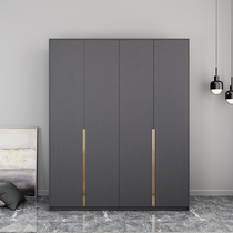 Italian minimalist wardrobe swing door simple modern small apartment whole four door whole light luxury storage coat cabinet Cabinet