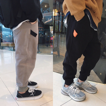 Clearance does not return boys sports pants childrens clothing children plus velvet thickened fleece casual primary school students