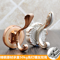 White clothes hook wall hanging clothes hook Single hook wall single coat hook Zinc Alloy European style hanger on wall