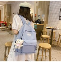 School Bag Female College Students Day Ins Han Edition Junior High School Kids Summer Minimalist High School College Wind Double Shoulder Bag