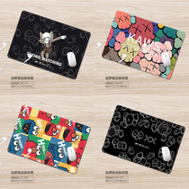 Kaws Sesame Street mouse pad small thick lock edge personalized graffiti Creative Learning office desk pad oversized computer pad student writing desk e-sports simple male custom non-slip keyboard pad