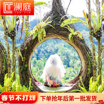 Bali net red birds nest scenic spot photography props rattan wedding photography swing bed outdoor homestay check-in props