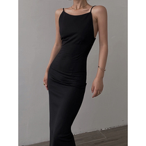 ACUP port flavor retro slim slim sleeveless beauty back suspenders skirt children advanced cold wind temperament dress