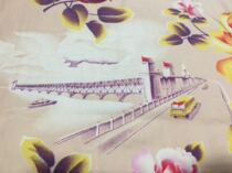  Mattress face Quilt Nanjing Yangtze River Bridge Beijing Railway Station Ship second-hand thrift Nostalgic Cultural Revolution