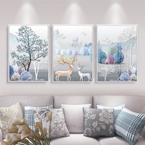  Cross stitch 2021 new diamond painting living room simple modern triptych fortune deer point diamond European style bedroom diamond embroidery