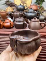 Straight Play Drain Purple Sand Lotus Seed Master Cup Original Mine Purple Sand Pure Hand Fine Work Lotus Tea Cup Tea Cup