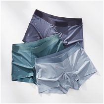 Underpants mens boxers loose and comfortable breathable cotton thin modal print Ice Silk seamless boxer men