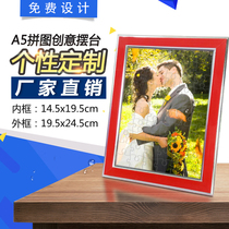 A5 puzzle creative phase frame thermal transfer puzzle plastic photo frame with support phase frame DIY puzzle frame