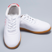 Tai Chi shoes Mens and womens canvas shoes White shoes cattle tendon bottom non-slip breathable martial arts shoes Practice shoes Performance Tai Chi shoes