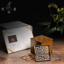 Qingsong Tang Su Working Bronze Furnace Famous Hu Qingsong Antique Small Square Seal Incense Stove Red Copper Printed Incense Stove Domestic Smoked Incense Stove