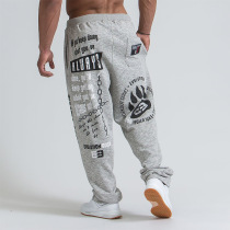 Muscle Hunter Pants Men's Cotton Running Sports Casual Pants Personality Large Print Loose Exercise Fitness Pants