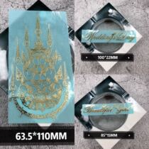 Shanghai Jiadi hands on metal stickers to mask the Buddha English blessing stickers