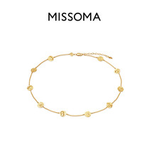 Missoma coin portrait neck chain personality advanced sense plated 18K gold gold coin pendant neck chain choker