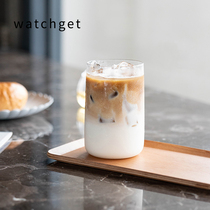 watchget coffee cup cold extract ice drop ice latte American glass ultra thin water cup tea cup juice cup