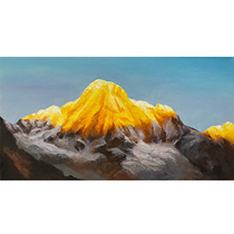 Tong Derecorded Gold Mountain Realistic Cloth Surface Oil Painting Living Room Bedroom Decoration Painting Collection Pure Hand Painting