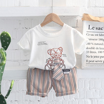 Male Baby Summer Clothing Suit 2022 New Ocean Gas One Year Old Boy Handsome Summer Clothes Tide Baby Boy Short Sleeve