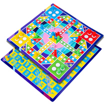 Ginny Rabbit Two-in-one Flight Chess Snake Chess Portable Version Wooden Pawn Puzzle Toy