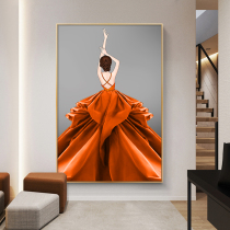 Modern light luxury character porch decorative painting living room corridor landing large hanging painting cloakroom clothing store high-grade murals