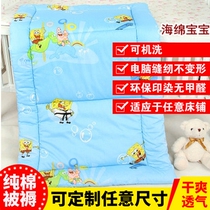 Cotton kindergarten mattress Childrens mat mattress mattress Baby cartoon futon Tatami mat custom washable