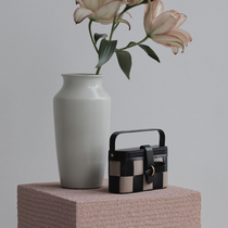 BEN by SONG door latch series checkerboard mobile phone bag designer original Chinese woven messenger bag