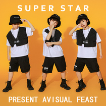 61 Childrens Performance Costume Street Dance Suit Boy Tide Cards Hip Hop Hiphop Performance Clothing for primary and secondary school students