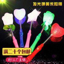 Hot sale creative luminous rice lamp rose Spring Rod LED particle flash pentagonal star Stick Childrens small toy