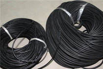 Black whole leather head layer round cowhide rope tanned leather rope 3 0-4 0mm