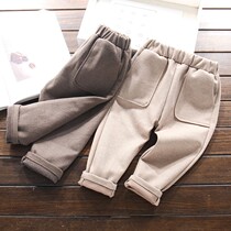 Female baby spring pants worn outside childrens Korean girls starry sky pants Girls western loose wool pants