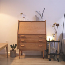 Nordic retro Chinese style bookcase net red bucket cabinet simple modern living room TV side cabinet storage cabinet castle secretary cabinet