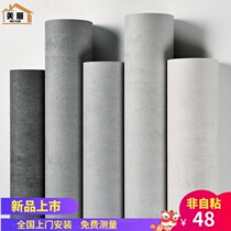 Modern simple Nordic industrial wind cement gray wallpaper solid color plain color plain bedroom living room fitness tattoo shop wallpaper