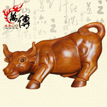 Huali wood carving cow mahogany solid wood carving crafts Zodiac cow ornaments home accessories gift gift