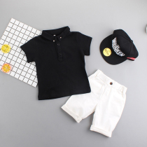 Children's handsome summer boy Polo shirt short sleeve tide boy baby suit summer one or three year old boy summer children's clothing man