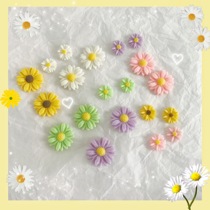 s925 Silver Needle Hyun Yafeng Korean ins hipster Sweet Cute Candy Color Little Daisy Flower Earrings