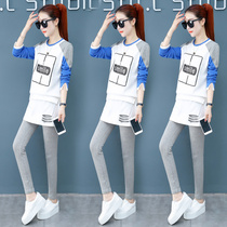 Temperament casual career suit 2021 spring and autumn new fashion small man with a high two-piece set of womens tide