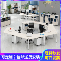 Creative Arc Staff Desk Brief Modern Alien Desk Monitor Room Multidigit Combined Computer Desk Chair