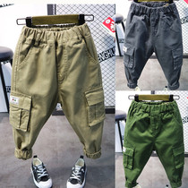 Childrens clothing boys overalls 2019 new childrens spring and autumn casual pants
