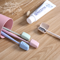 4-pack travel business travel portable toothbrush head Toothbrush protective cover Storage box Tooth bucket Travel toothbrush cover with cover
