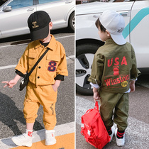 Boys  net celebrity Western style suit childrens handsome middle-aged childrens fashionable spring clothes 2020 new boys Korean spring childrens clothing