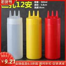Sauce special syrup laminating mouth large capacity pointed mouth durable salad with lid sushi plastic squeeze sauce bottle chili sauce