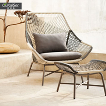 Creative outdoor balcony vinechair tea few three pieces of garden courtyard chair chair indoor and outdoor leisure sofa chair