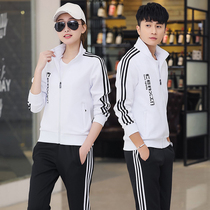 Sports suit men and women Spring and Autumn Leisure running sportswear morning running suit group can be customized printing LOGO class school uniform