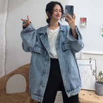 2021 spring and autumn Korean version Harajuku port wind loose bf wild retro casual denim jacket jacket student female tide