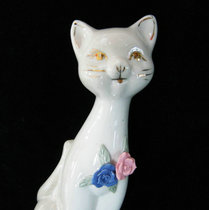 Wedding subject Film and TV props Old objects 80s Inventory fine porcelain adorable Merchants Cat Swing Piece