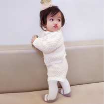 Baby knitted cardigan womens childrens sweater jacket 1-2-3 years old autumn and winter girls  knitwear Western style baby cardigan