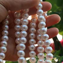Store length Recommended Mom natural seawater pearl necklace China South Pearl 8 5-9 5mm extremely strong and flawless