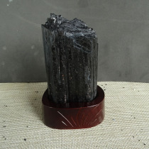 Water jade ice soul Black Tourmaline Tourmaline Raw stone ornaments Energy stone Raw ore play ore label