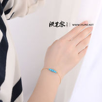 Streamer original design Sleeping Beauty turquoise bracelet 18K gold inlay without optimization high porcelain turquoise