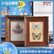 Creative solid wood photo frame 7 inch 5 6 8 10 inch custom European and American retro three-dimensional photo wall hanging table photo frame