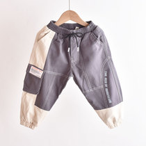 Childrens clothing boys plus velvet pants autumn and winter models 2020 New Winter Children baby overalls thickened winter
